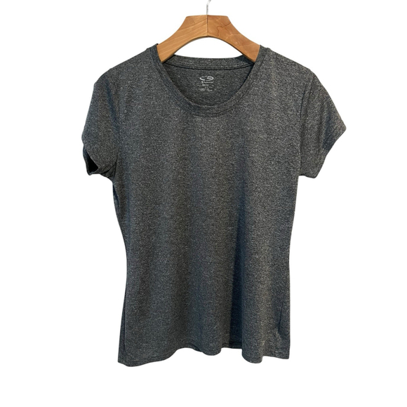 Champion T Shirt Womens Size S Gray Active Wear Top Short Sleeve Crew Neck Tee - Picture 1 of 7